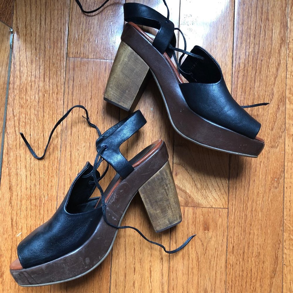 Rachel Comey Leather Slingback Clog Sandal Size 8